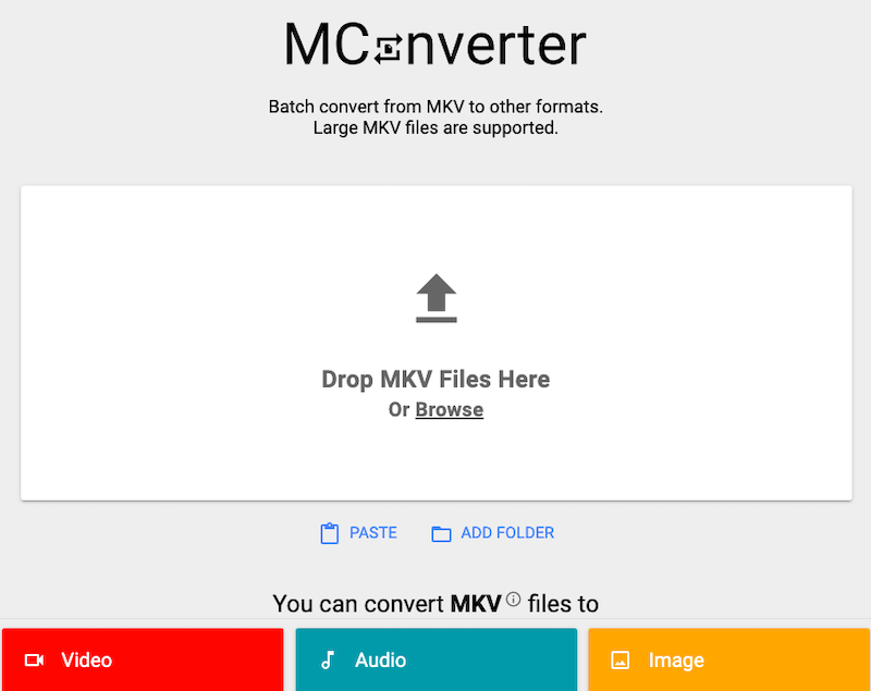 Convert MKV to M4A Online via MConverter