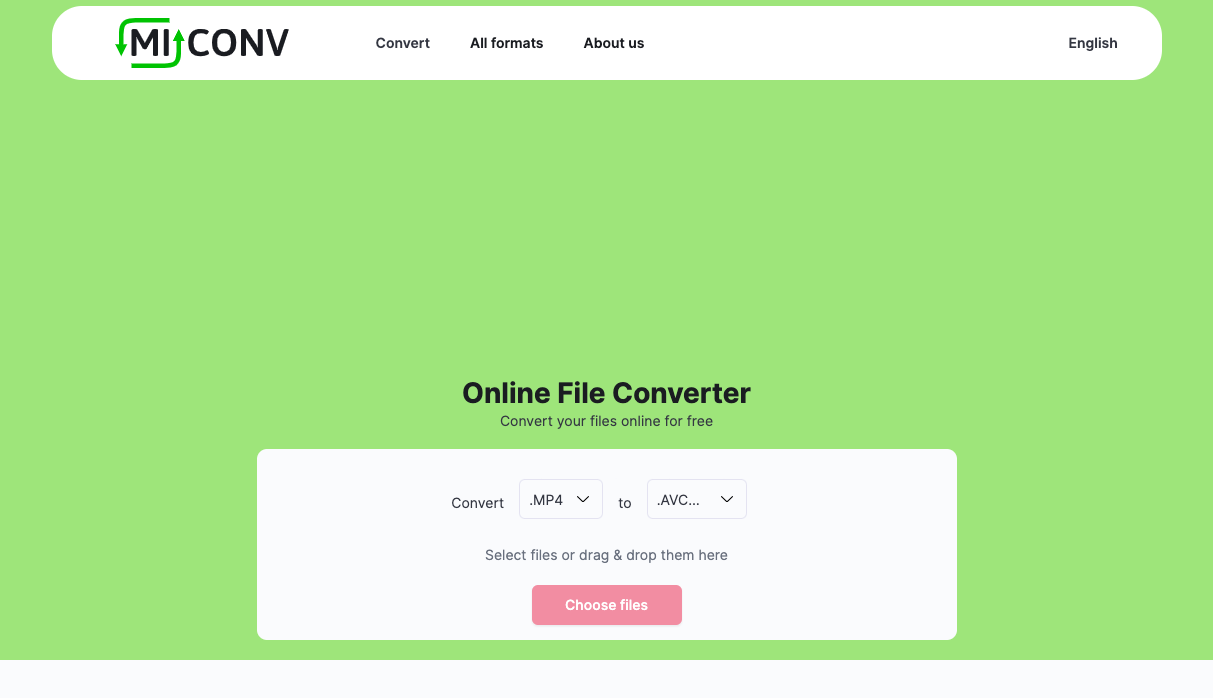 Convert MP4 to AVC Using MiConv.com