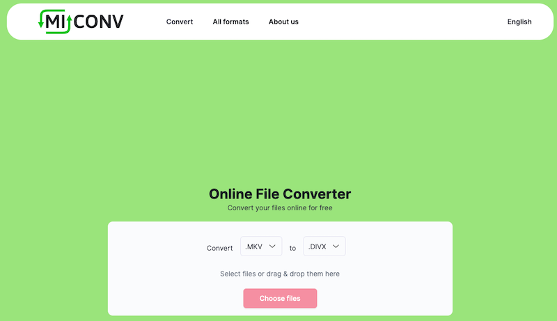 MiConv: online MKV naar DivX-converter