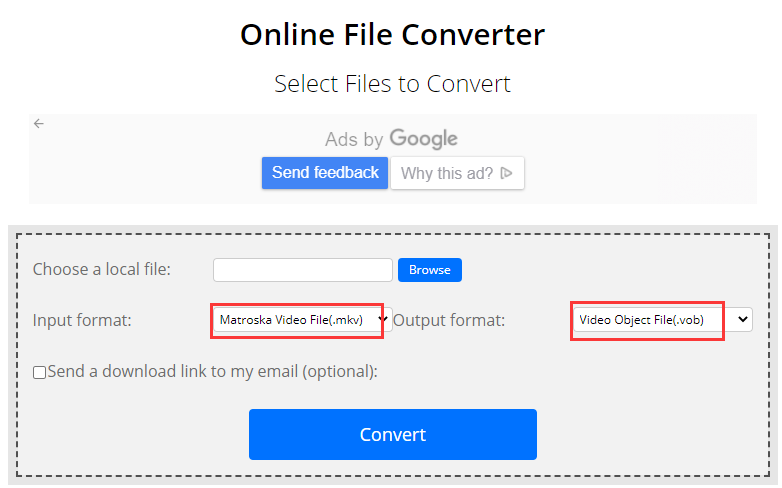 Convert MKV To DVD Online Free