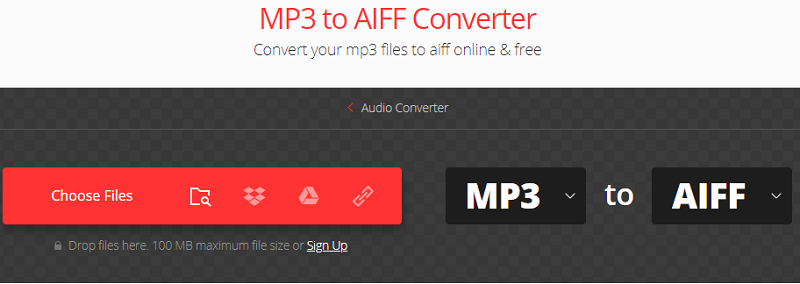 MP3 to AIFF Convertio