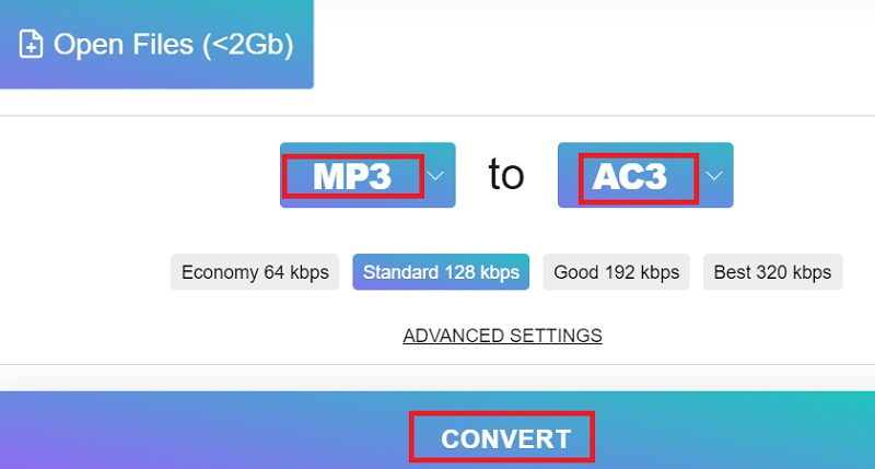 Transforme MP3 em AC3 gratuitamente
