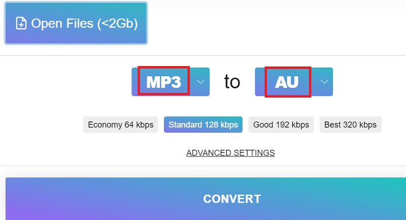 Easily Convert MP3 to AU