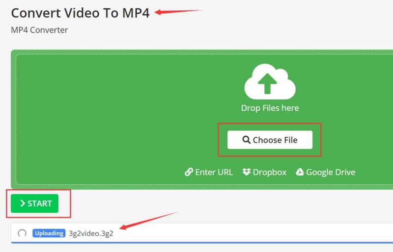 Łatwo przenieś 3G2 do MP4 online