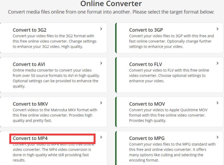 Converter AIFF para MP4 Online