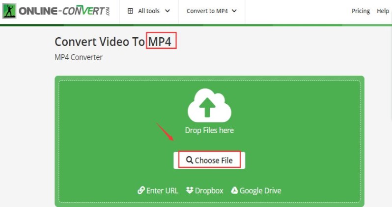 Online Converter om OGG naar MP4 te converteren