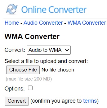 使用在线工具将 WMV 转换为 WMA