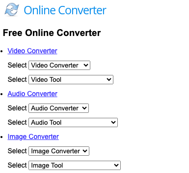 Convert Video for Free via OnlineConverter.com