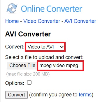 Quickly Convert MPEG to AVI 