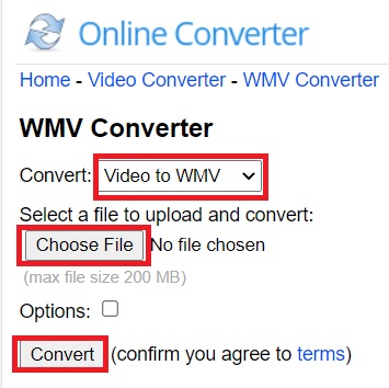 Converta WLMP para WMV Online