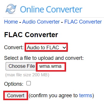 Alterar WMA para FLAC grátis