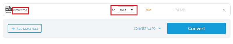 Encode WMA into M4A Format Online