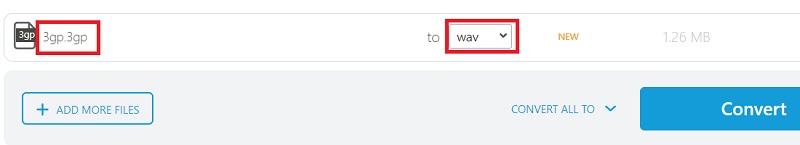 Convert 3GP to WAV Online 
