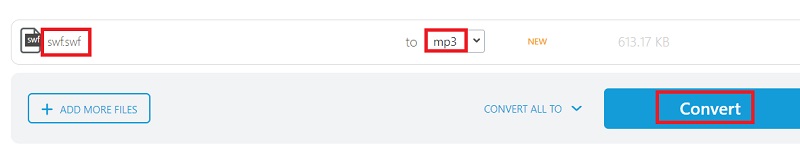 Konwertuj SWF na MP3 za pomocą narzędzi online