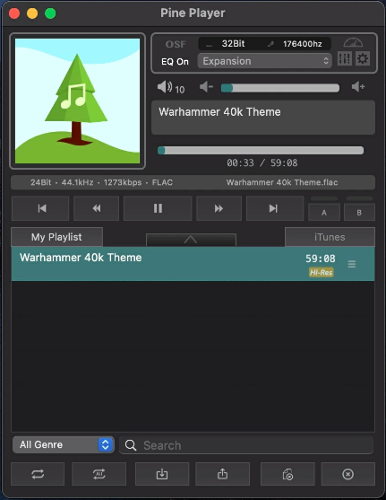 Gebruik Pine Player om FLAC op Mac te spelen