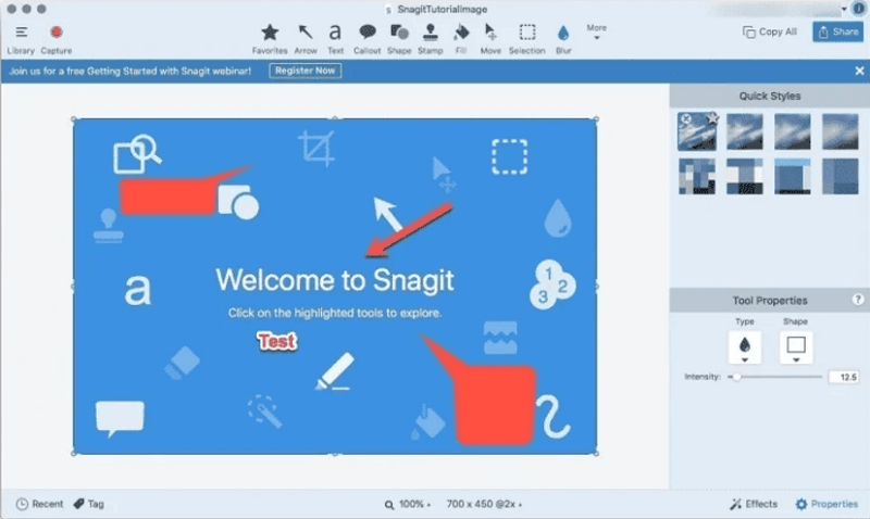 使用Snagit在Mac上录制Google环聊