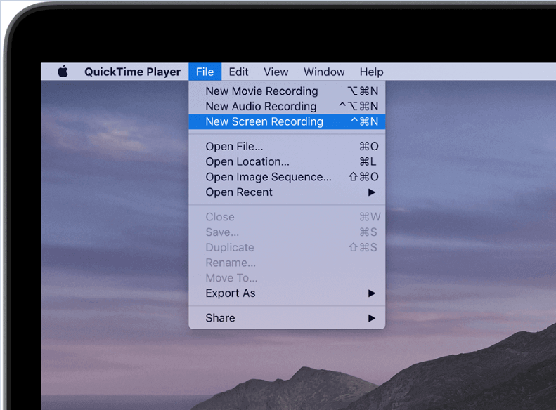 قم بتسجيل مقطع فيديو على جهاز Mac باستخدام QuickTime Player