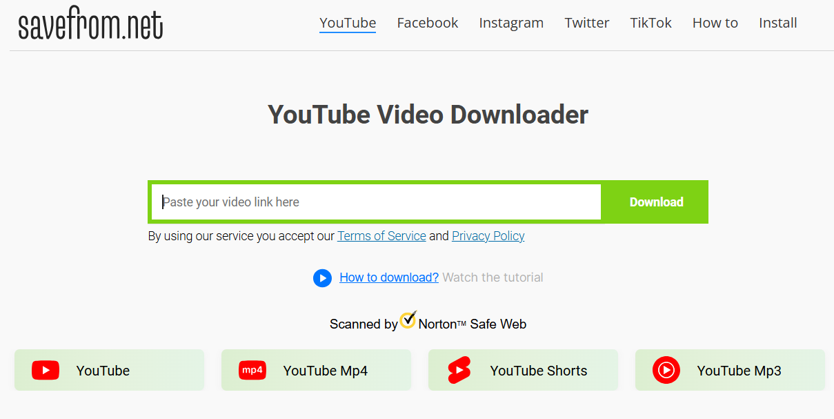 SaveFrom.Net Downloading YouTube Videos