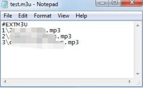 메모장을 사용하여 M3U를 MP3로 변환