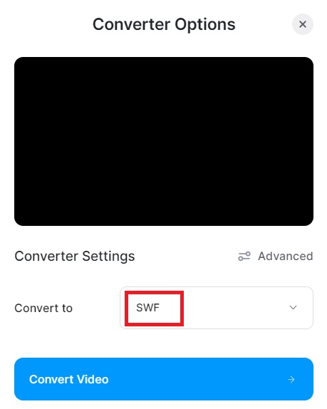 استخدم Veed لتحويل AVI إلى SWF