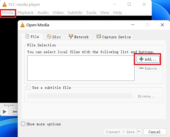 Make CUE to WAV with VLC Media Player