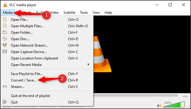 конвертировать MP2 в MP4 с помощью VLC Media Player