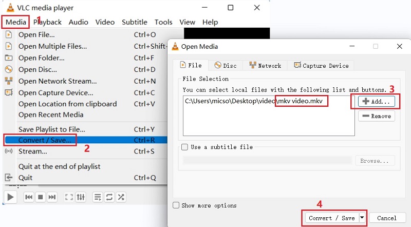 Verander MKV naar MPEG Offline