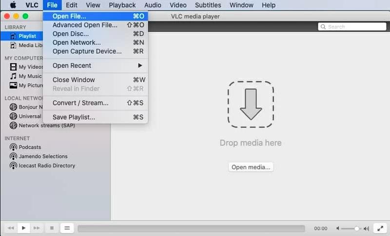 Use VLC Media Player to Play WMA on Mac