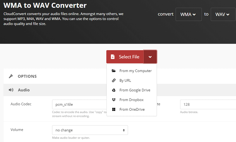 Beste gratis WMA naar WAV-converter online