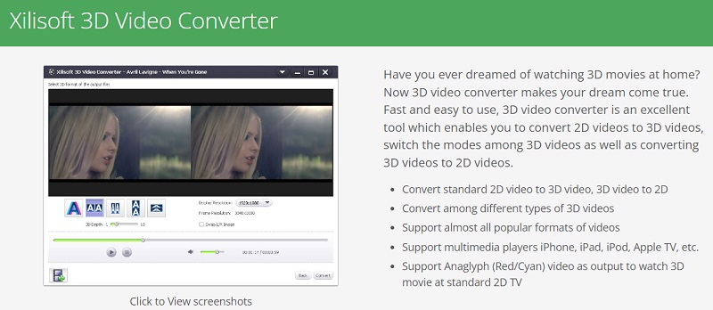 View 3D Videos with Xilisoft 3D Video Converter