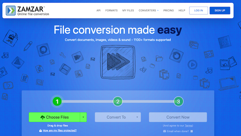 Convert Audio To Video at Zamzar.com