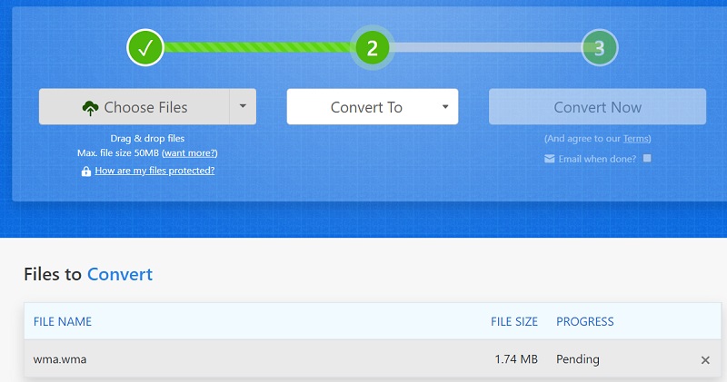 Convert WMA to WMV with Zamzar Easily