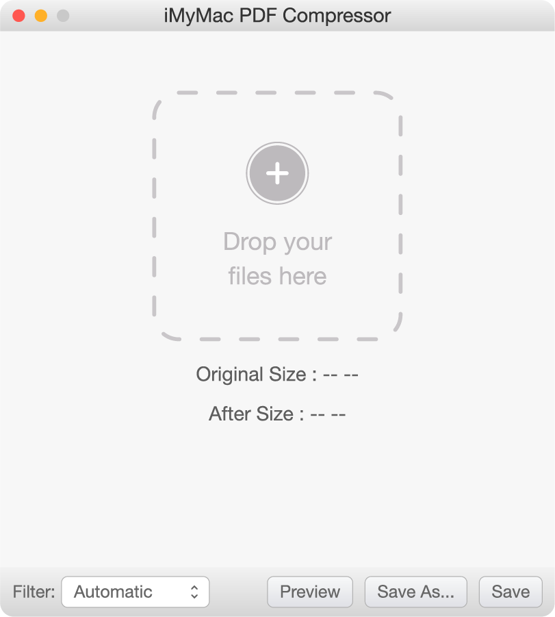 Drag PDF File to iMyMac PDF Compressor